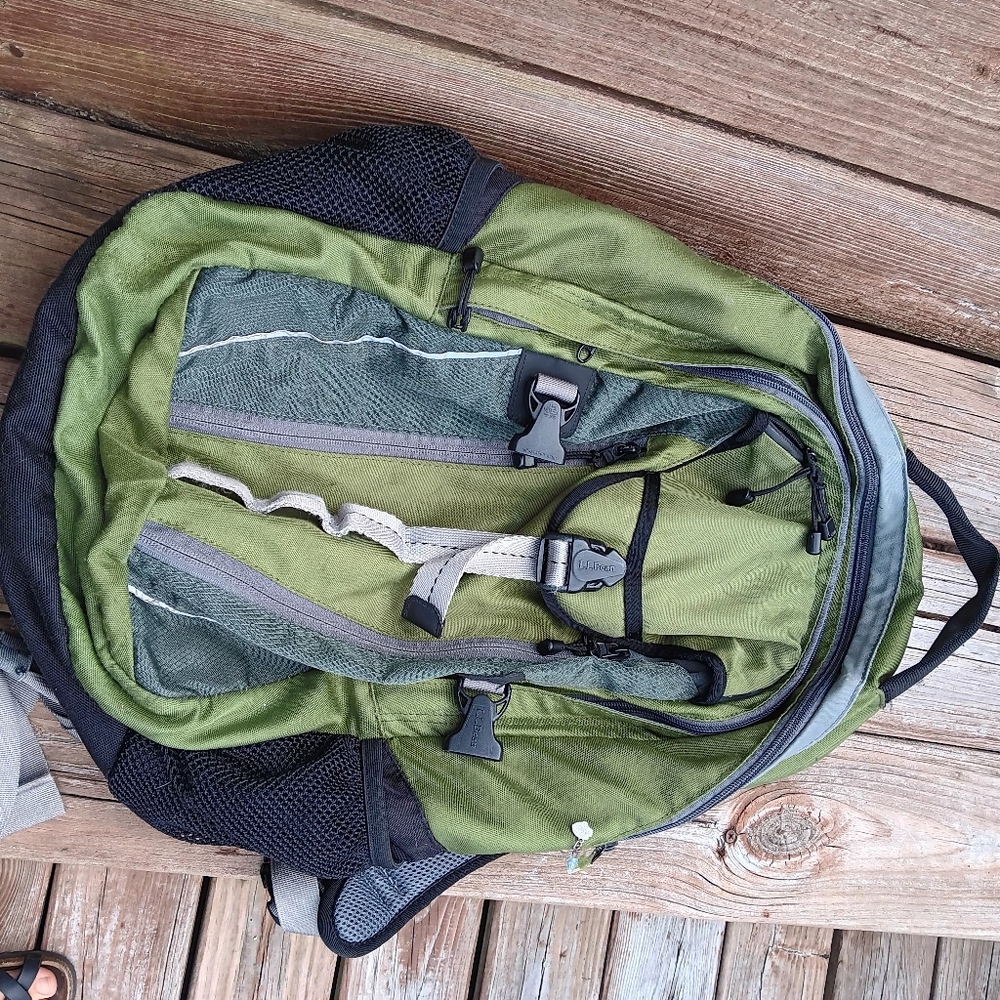 Ll Bean Olive Quad Backpack Gem